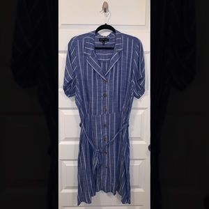 Blue and White Striped Dress Size 3x